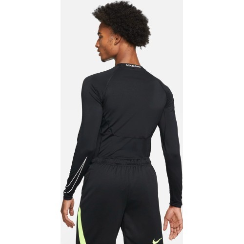 Nike M Nk Df Tight Top LS vīriešu krekls ar garām piedurknēm, melns DD1990 010