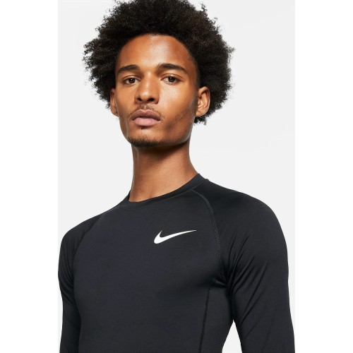 Nike M Nk Df Tight Top LS vīriešu krekls ar garām piedurknēm, melns DD1990 010