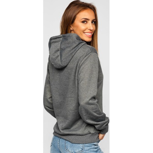 Женский флисовый джемпер J.Style серый 68W02-5