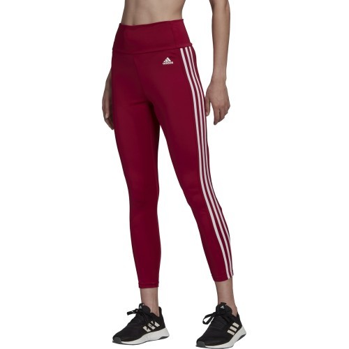 Женские легинсы Adidas W 3s 78 Tight бордовые HD6837