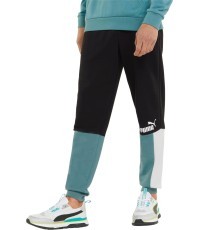 Puma Ess+ Block sporta bikses vīriešiem Black White Mint 848007 50