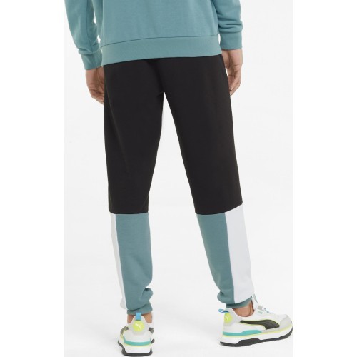 Puma Ess+ Block sporta bikses vīriešiem Black White Mint 848007 50