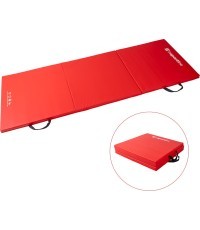 Folding Gymnastics Mat inSPORTline Trifold 180 x 60 x 5 cm - Raudona