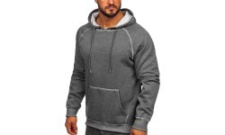 J.Style Men's Fleece Sweatshirt Grey 8B152-5