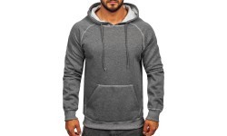 J.Style Men's Fleece Sweatshirt Grey 8B152-5
