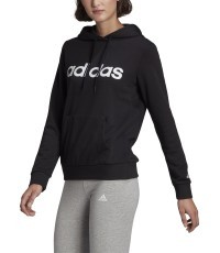 Женская толстовка Adidas W Lin FT Hoodie, чёрная, GL0635