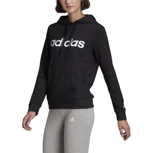 Adidas W Lin FT Hoodie sieviešu džemperis, melns, GL0635