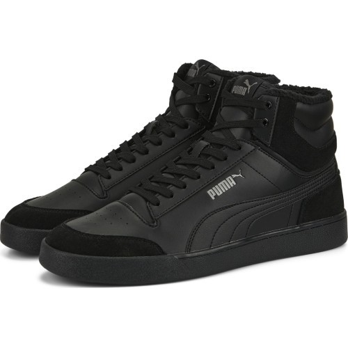 Puma Shuffle Mid Fur Flat Black vīriešu apavi 387609 01