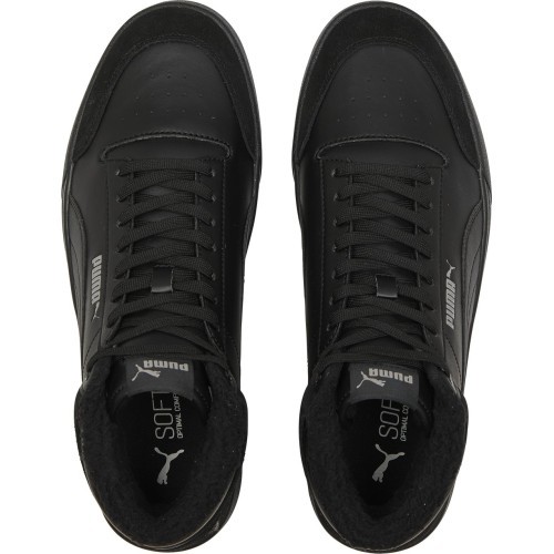 Puma Shuffle Mid Fur Flat Black Men's Shoes 387609 01