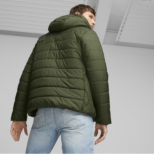 Мужская куртка Puma Ess Hooded Padded Jacket зелёная 848938 31