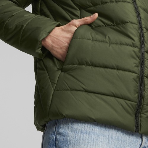 Puma Ess Hooded Padded Jacket vīriešu jaka zaļa 848938 31