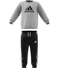 Детский спортивный костюм Adidas I Bos Jog Ft, чёрно-серый HF8819