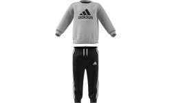 Детский спортивный костюм Adidas I Bos Jog Ft, чёрно-серый HF8819