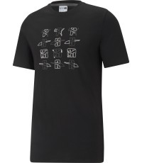 Puma Elevate Graphic Tee vīriešu kokvilnas T-krekls, melns