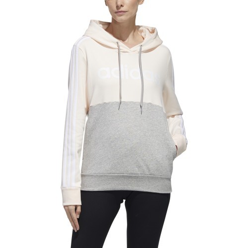 Женский свитшот Adidas W E Cb Fl Oh Hd Grey Pink GL6304