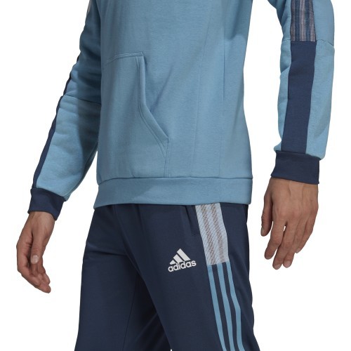 Мужская толстовка Adidas Tiro Sw Hood Cu, синяя GQ1067