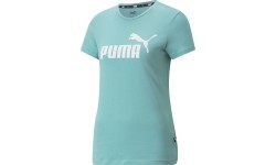 Женская футболка Puma Ess Logo Tee зелёная 586775 61