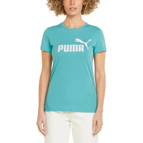 Puma Ess Logo Tee Women's Shirt Green 586775 61