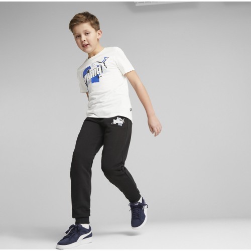 Puma Ess+ Street Art спортивные брюки подростковые, чёрные 673273 01