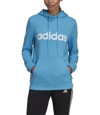 Женская толстовка с капюшоном Adidas W Lin FT, синяя, HE9359