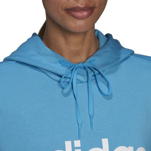 Adidas W Lin FT sieviešu džemperis ar kapuci, zils, HE9359