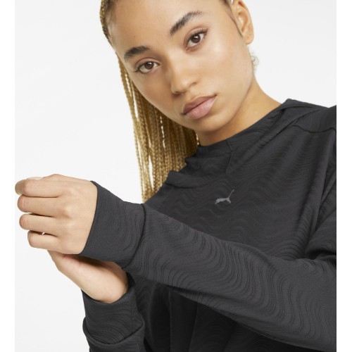 Puma Flawless Pullover Hoodie Women's Sweatshirt Black 521551 01