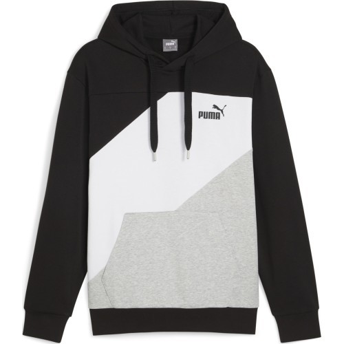 Puma Power Colorblock vīriešu džemperis, melns/balts/pelēks 678931 01