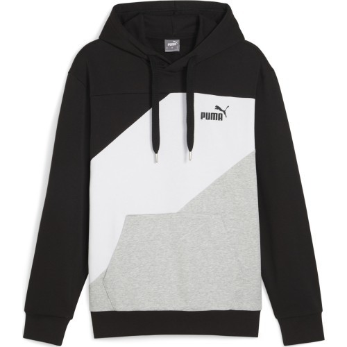 Puma Power Colorblock vīriešu džemperis, melns/balts/pelēks 678931 01