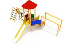 Wooden Kids Playground Model 1-A