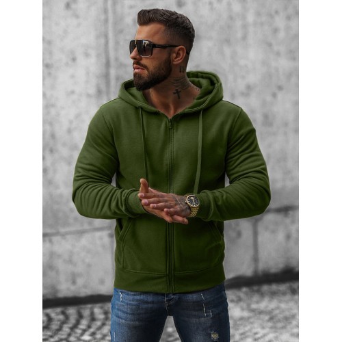 Мужской флисовый джемпер J.Style, хаки, 68B2008-29