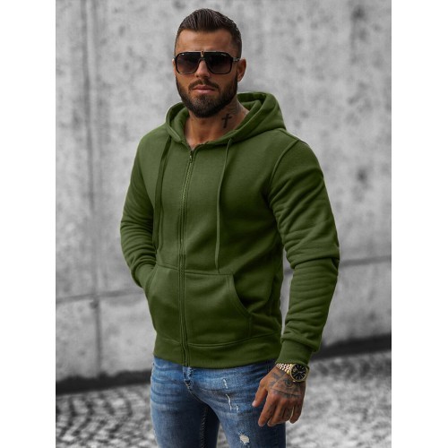 Мужской флисовый джемпер J.Style, хаки, 68B2008-29