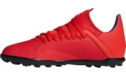 Футбольные бутсы детские Adidas X 18.3 TF J, красные BB9403