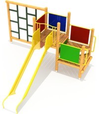 Wooden Kids Playground Model 4-B