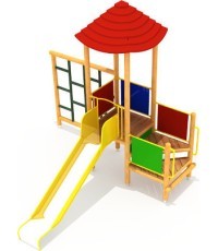 Wooden Kids Playground Model 4-A