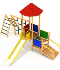 Wooden Kids Playground Model 3-A