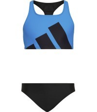 Adidas YG MH Bikini Girls' Swimsuit Blue Black HC9650