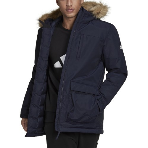 Adidas Men's Hooded Parka Jacket Black GT1701