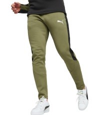 Мужские спортивные брюки Puma Evostripe чёрно-зелёные 678997 33