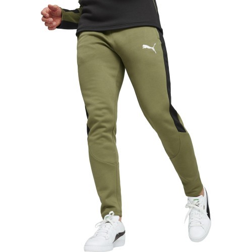 Мужские спортивные брюки Puma Evostripe чёрно-зелёные 678997 33