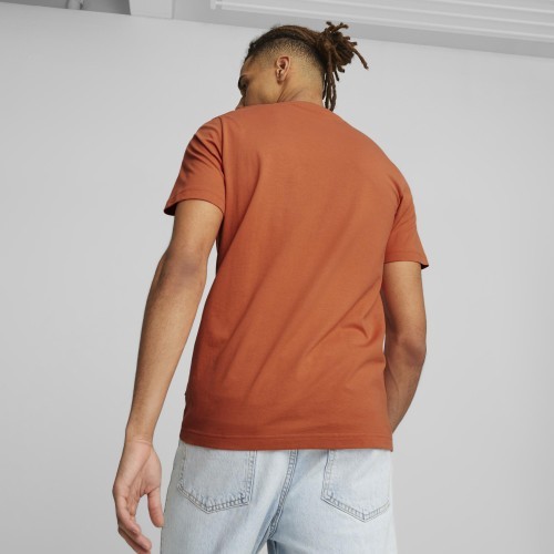 Мужская футболка Puma Ess Logo Tee Orange 586669 94