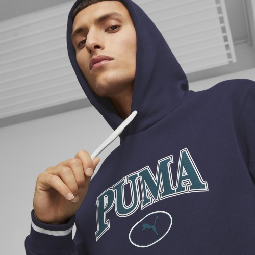 Мужская толстовка Puma Squad Hoodie FL тёмно-синяя 676017 06