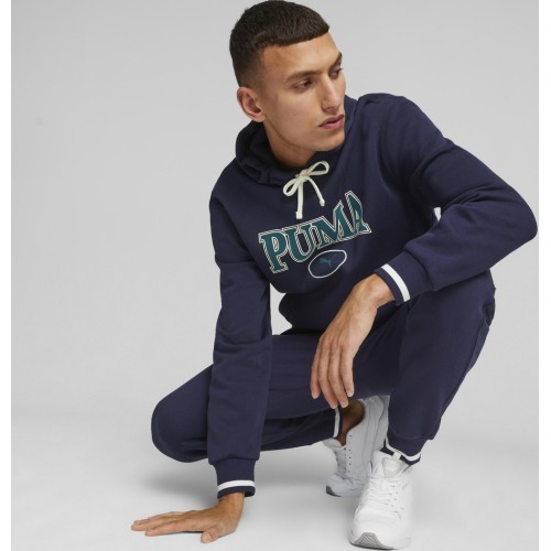 Мужская толстовка Puma Squad Hoodie FL тёмно-синяя 676017 06