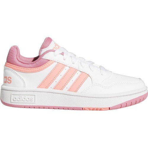 Кроссовки подростковые Adidas Hoops 3.0 K White Pink GW0418