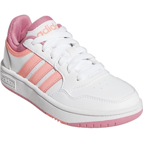 Adidas Hoops 3.0 K Junior Shoes White Pink GW0418