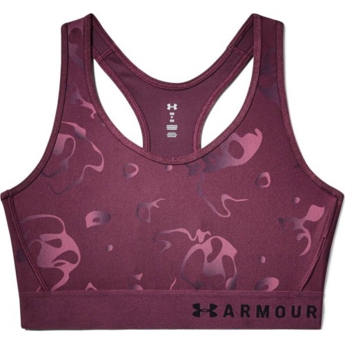 Under Armour Mid Keyhole Print sporta krūšturis - Level Purple