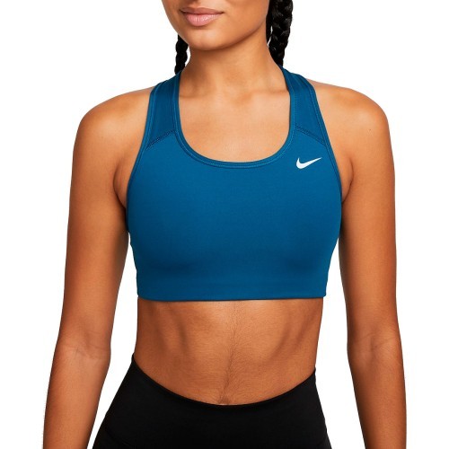 Nike Swoosh Non Pad sieviešu sporta krūšturis, zils BV3630 404