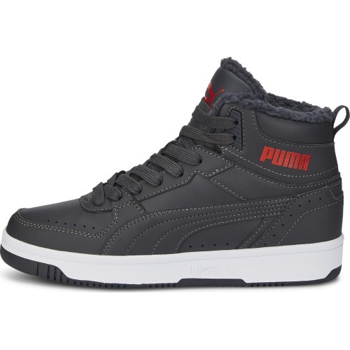 Puma Rebound Joy Fur Grey Sneakers for Teens 375477 06