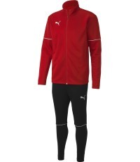 Puma Teamgoal sporta tērps pusaudžiem melns sarkans 656809 01