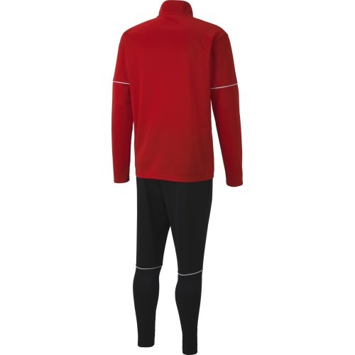Puma Teamgoal sporta tērps pusaudžiem melns sarkans 656809 01