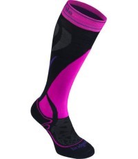Женские лыжные носки Bridgedale Ski Midweight, чёрные/фиолетовые - 077